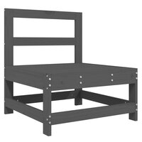 Middenbank met kussens massief grenenhout grijs 6