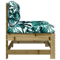 Middenbank met kussens ge&iuml;mpregneerd grenenhout 4