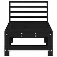 Tuinmiddenbank massief grenenhout zwart 3