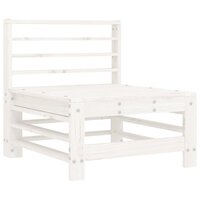 Middenbank met kussens massief grenenhout wit 6