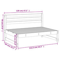 Tuinmiddenbank 120x80 cm ge&iuml;mpregneerd grenenhout 7