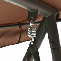 Schommelbank voor buiten met luifel koffiekleurig 5