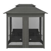 Schommelbank voor buiten met dak 220x160x240 cm staal antraciet 5