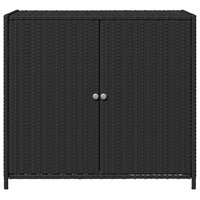 Tuinkast 83x45x76 cm poly rattan zwart 7