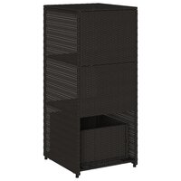Tuinkast 50x55x115 cm poly rattan zwart 9
