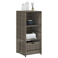 Tuinkast 50x55x115 cm poly rattan grijs 4