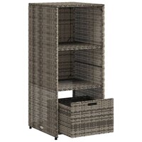 Tuinkast 50x55x115 cm poly rattan grijs 6