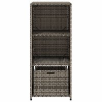 Tuinkast 50x55x115 cm poly rattan grijs 7