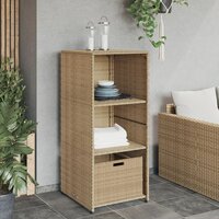 Tuinkast 50x55x115 cm poly rattan beige 3
