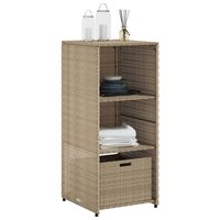 Tuinkast 50x55x115 cm poly rattan beige 4