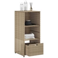 Tuinkast 50x55x115 cm poly rattan beige 5