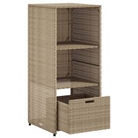 Tuinkast 50x55x115 cm poly rattan beige 6