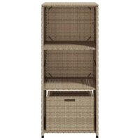 Tuinkast 50x55x115 cm poly rattan beige 7