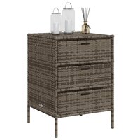 Tuinkast 55x59x80 cm poly rattan grijs 4