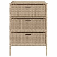 Tuinkast 55x59x80 cm poly rattan beige 7