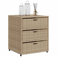 Tuinkast 55x59x69 cm poly rattan beige 4