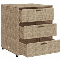 Tuinkast 55x59x69 cm poly rattan beige 6