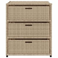 Tuinkast 55x59x69 cm poly rattan beige 7