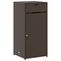 Tuinkast 55x55x111 cm poly rattan bruin 2