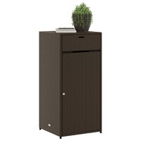 Tuinkast 55x55x111 cm poly rattan bruin 4