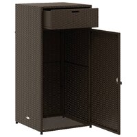 Tuinkast 55x55x111 cm poly rattan bruin 6