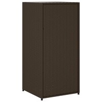 Tuinkast 55x55x111 cm poly rattan bruin 9