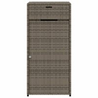 Tuinkast 55x55x111 cm poly rattan grijs 7