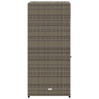 Tuinkast 55x55x111 cm poly rattan grijs 8