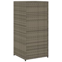 Tuinkast 55x55x111 cm poly rattan grijs 9