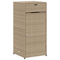 Tuinkast 55x55x111 cm poly rattan beige 2