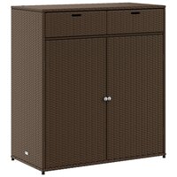 Tuinkast 105x55x113 cm poly rattan bruin 2