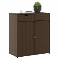 Tuinkast 105x55x113 cm poly rattan bruin 4