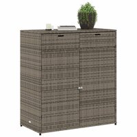 Tuinkast 105x55x113 cm poly rattan grijs 4
