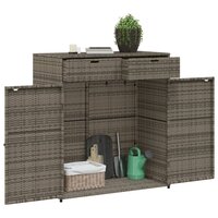 Tuinkast 105x55x113 cm poly rattan grijs 5