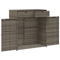 Tuinkast 105x55x113 cm poly rattan grijs 6