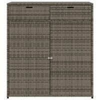 Tuinkast 105x55x113 cm poly rattan grijs 7
