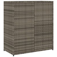 Tuinkast 105x55x113 cm poly rattan grijs 9