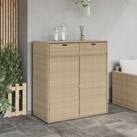 Tuinkast 105x55x113 cm poly rattan beige 3