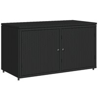 Tuinkast 110x55x60,5 cm poly rattan zwart 2