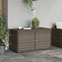Tuinkast 110x55x60,5 cm poly rattan grijs 3