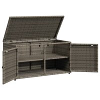 Tuinkast 110x55x60,5 cm poly rattan grijs 5