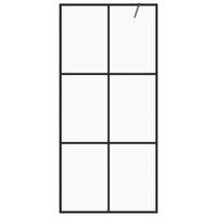 Inloopdouchewand 80x195 cm ESG-glas transparant en zwart 3