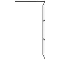 Inloopdouchewand 90x195 cm mat ESG-glas zwart 5