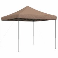 Partytent inklapbaar pop-up 292x292x315 cm bruin 2