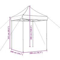 Partytent inklapbaar pop-up 200x200x306 cm bordeauxrood 9