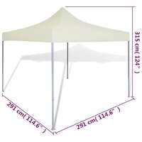 Partytent inklapbaar 3x3 m cr&egrave;me 9