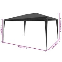 Partytent 3x4 m PE antraciet 6