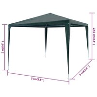 Partytent 3x3 m PE groen 6