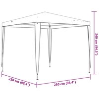 Partytent 2,5x2,5 m blauw 8