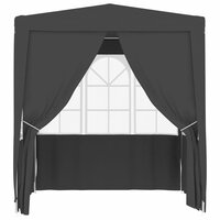 Partytent met zijwanden professioneel 90 g/m&sup2; 2x2 m antraciet 3